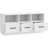 vidaXL TV Kast met lade Hoogglans Wit 102 x 34,5 x 47 cm Bewerkt hout