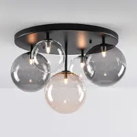 LumenXL Plafondlamp Lumose 5-lichts met diverse glazen bollen