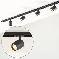 LumenXL Modern 1-fase railsysteem van 1,5 meter met Kimi spots - plafondlamp