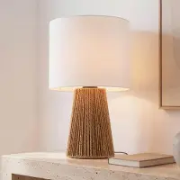 LumenXL Boho-chic tafellamp Ranpu met witte kap