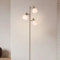 LumenXL Vloerlamp Pieta met 3 draaibare spots in melkwit glas