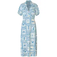 Object Blousejurk 'OBJVIMA' blauw / lichtgrijs