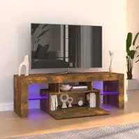 Prolenta Maison Exclusive - TV-meubel met LED-verlichting, gerookt eikenhout, 120x35x40 cm