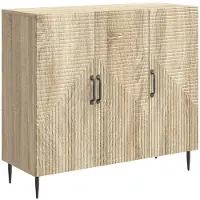 vidaXL Dressoir Sonoma Eiken 89 x 34,5 x 80 cm Bewerkt hout