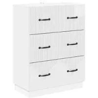 vidaXL Ladekast Hoogglans Wit 66 x 34,5 x 87 cm Bewerkt hout