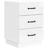 vidaXL Nachtkastje Hoogglans Wit 43 x 41 x 63,5 cm Bewerkt hout
