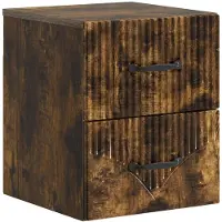 vidaXL Muurbevestigde Nachttafel Gerookt eiken 34,5 x 33 x 40 cm