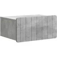 vidaXL Muurbevestigde Nachttafel met lade Betongrijs 49 x 34,5 x 24 cm