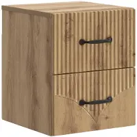 vidaXL Muurbevestigde Nachttafel Artisanaal eiken 34,5 x 33 x 40 cm