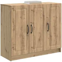 vidaXL Dressoir Artisanaal eiken 89 x 34,5 x 77 cm Bewerkt hout