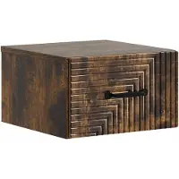 vidaXL Muurbevestigde Nachttafel Gerookt eiken 34,5 x 33 x 20 cm