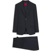 HUGO Tweedelig, extra slim-fit pak van een materiaalmix met dessin