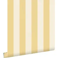 ESTAhome behang strepen geel en beige - 0.53 x 10.05 m - 132124