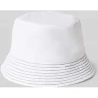 Marc Cain Bucket hat met smalle rand en siernaad