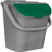 Stefanplast Stapelbare afvalbak ‘Basta’ - Groen - Sterk & Ruimtebesparend - Afval scheiden