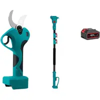 Happiq Borstelloze telescopische paal snoeischaar – Voor tuin en boomverzorging – 45 mm cutter 2-in-1, 2800 W – Inclusief 1 batterij, 1EU Plug