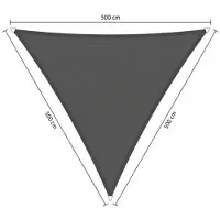 Shadow Comfort schaduwdoek driehoek 5x5x5 m - Cool Grey