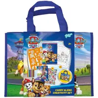 Totum PAW Patrol speelgoed luxe vakantie teken- sticker en kleurmap - carry along set voor uit en thuis - creatief speelgoed junior tekenen kleuren stickeren vanaf 3 jaar