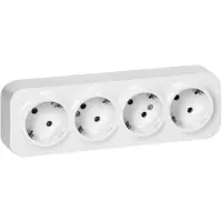 ORNO - Schuko Wandcontactdoos - 2P+Z - Natynk - Wit