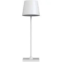 BES LED LED Tafellamp Draadloos Oplaadbaar - Brinton Orvex - Dimbaar - Warm Wit 3000K - Spatwaterdicht IP44 - USB-C - Wit