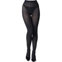 Bellivalini Dames Panty - 100 DEN - Halsterloos - Katoen - BLV-GI-1115 - Donkerblauw - XL