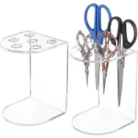 OEM Transparant snijplank van acryl met 6 gaten - Bureauorganizer voor kappers, diameter: 2 cm