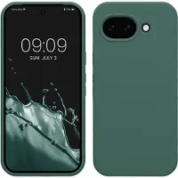 Kwmobile telefoonhoesje geschikt voor Google Pixel 10a - Hoesje met siliconen coating - Smartphone case in dennengroen
