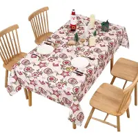 Happiq Kersttafelkleed - Voor kersttafel en feestdecoratie - Water- en oliebestendig, afveegbaar - Polyester - Star Style-200x132cm