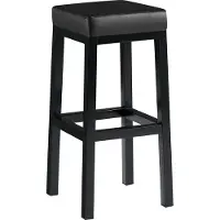 CLP Taylor Barkruk - zwart metalen frame - Zithoogte 83 cm - zwart/zwart