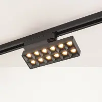 LumenXL 20W railspot 1-fase Varo met geïntegreerde LEDs in 3000K of 4000K, zwart