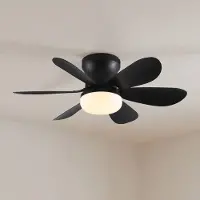 LumenXL Zwarte plafondventilator dimbare LEDs en aanpasbare kleurtemperatuur - Swift
