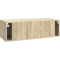 vidaXL Wandmontage TV-kast Sonoma Eiken 98 x 41 x 30 cm Bewerkt hout