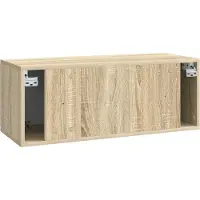 vidaXL Wandmontage TV-kast 78,5 x 31 x 30 cm Sonoma Eiken Bewerkt hout