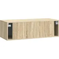vidaXL Wandmontage TV-kast 98 x 41 x 30 cm Sonoma Eiken Bewerkt hout