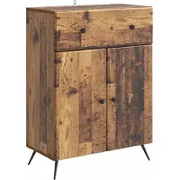 vidaXL Dressoir met lade Oud hout 66 x 34,5 x 90 cm Bewerkt hout