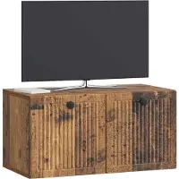 vidaXL Wandmontage TV-kast Oud hout 59,5 x 31 x 30 cm Bewerkt hout