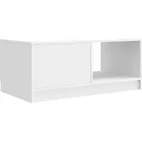 vidaXL Salontafel Hoogglans Wit 90 x 50 x 37 cm Bewerkt hout