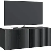 vidaXL Wandmontage TV-kast 78,5 x 31 x 30 cm Zwart Bewerkt hout