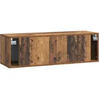vidaXL Wandmontage TV-kast Oud hout 98 x 31 x 30 cm Bewerkt hout