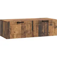 vidaXL Wandmontage TV-kast Oud hout 98 x 41 x 30 cm Bewerkt hout