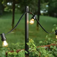 LumenXL Hangende metalen palen met haken 45 cm – set van 4 voor buiten