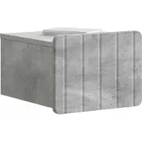 vidaXL Muurbevestigde Nachttafel met lade Betongrijs 33 x 34,5 x 24 cm