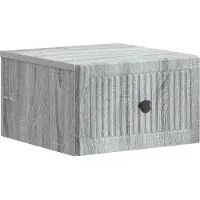 vidaXL Muurbevestigde Nachttafel Grijs sonoma 33 x 34,5 x 20 cm