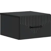 vidaXL Muurbevestigde Nachttafel Zwart 34,5 x 33 x 20 cm Bewerkt hout