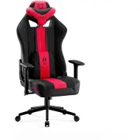 Diablo Chairs - Gaming stoel X-Player 2.0 - Bureaustoel verstelbaar - Klein maat - Karmazijnrood / Antraciet