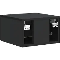 vidaXL Muurbevestigde Nachttafel 2 pcs Zwart 33 x 34,5 x 20 cm