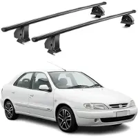 Aurilis Stalen dakdragers voor Citroën Xsara, modeljaren 1997-2006, afsluitbaar, 2-delig, zwart
