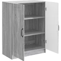 vidaXL Dressoir Grijs sonoma 66 x 34,5 x 87 cm Bewerkt hout