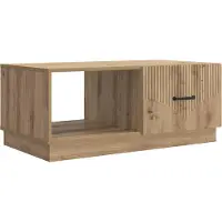 vidaXL Salontafel Artisanaal eiken 90 x 50 x 37 cm Bewerkt hout