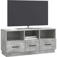 vidaXL TV Kast met lade Betongrijs 102 x 34,5 x 47 cm Bewerkt hout